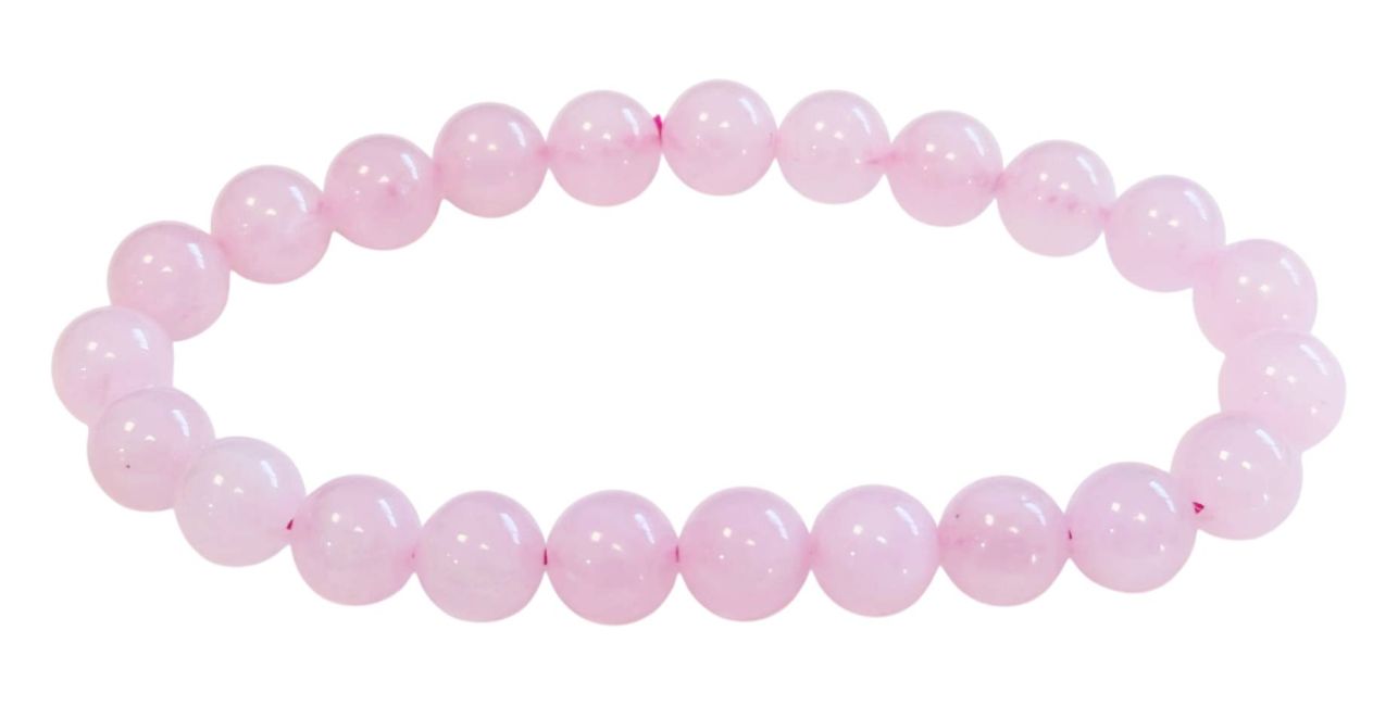 Bracciale Quarzo Rosa perle 8mm