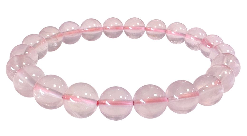 Bracciale Quarzo Rosa Perle AAA 8-9mm