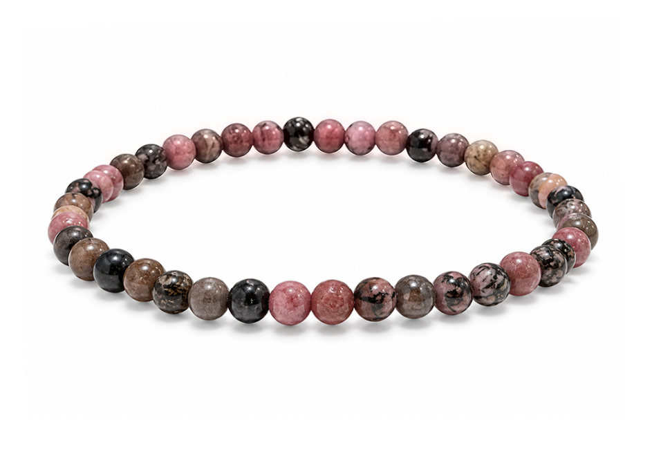 incenso ad Bracciale in Rodonite A perle 4mm