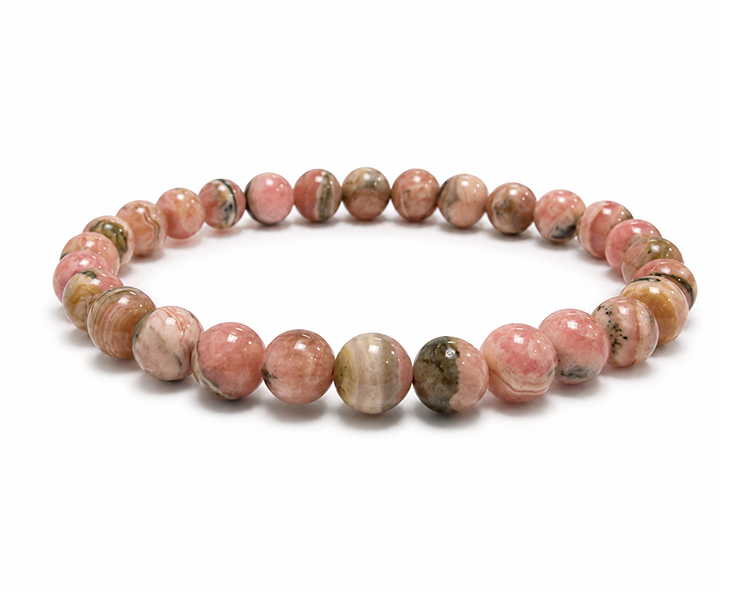 Bracciale in Rodocrosite Argentina A perle 6-7mm
