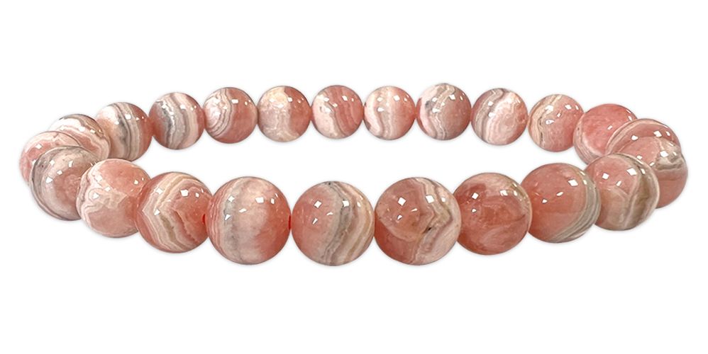Perle di bracciale in Argentina Rhodochrosite A 7.5-8.5mm