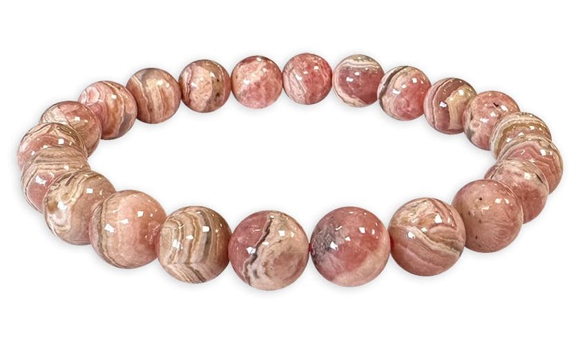 Perle di bracciale in Argentina Rhodochrosite A 8-9mm