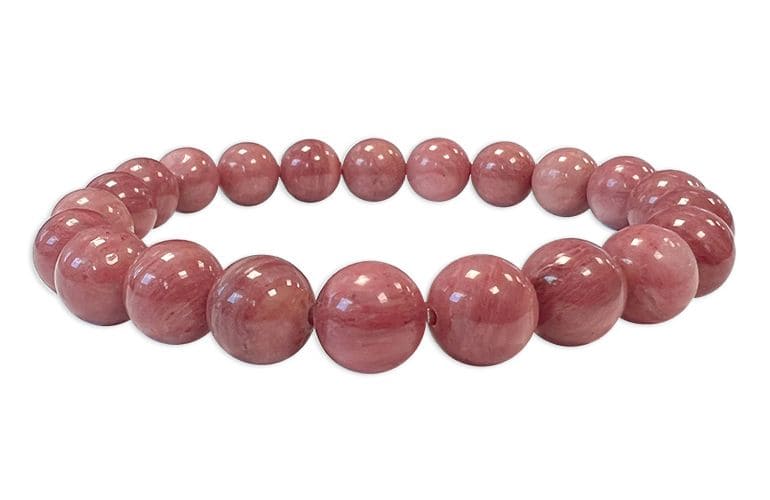 Bracciale in rodocrosite Perù perline AA 8mm