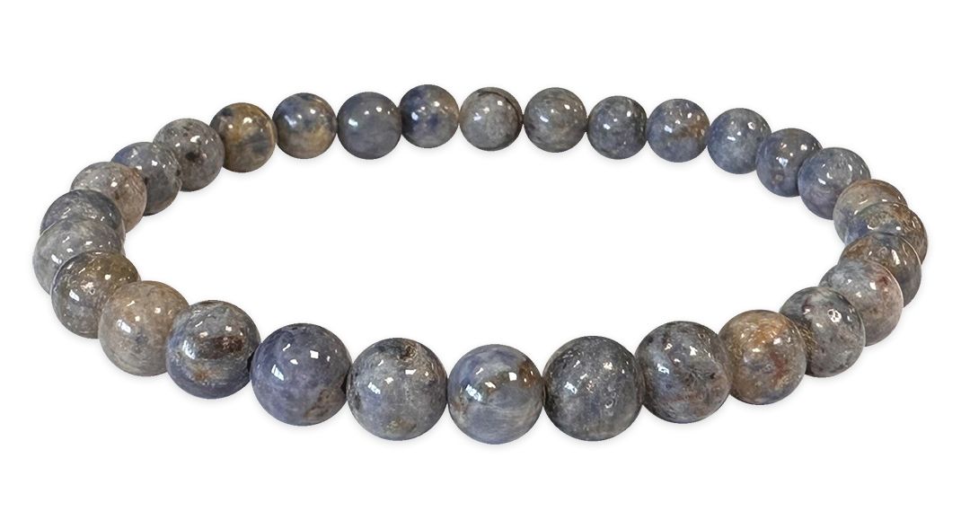 Bracciale Perle Zaffiro Blu 5-6mm