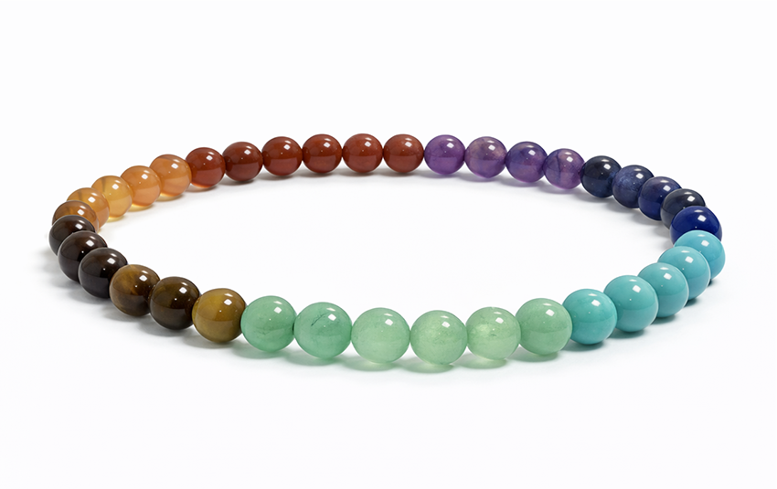 Bracciale 7 chakra perline A 4mm