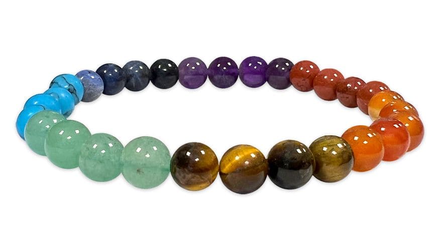 Bracciale 7 chakra perline 6mm