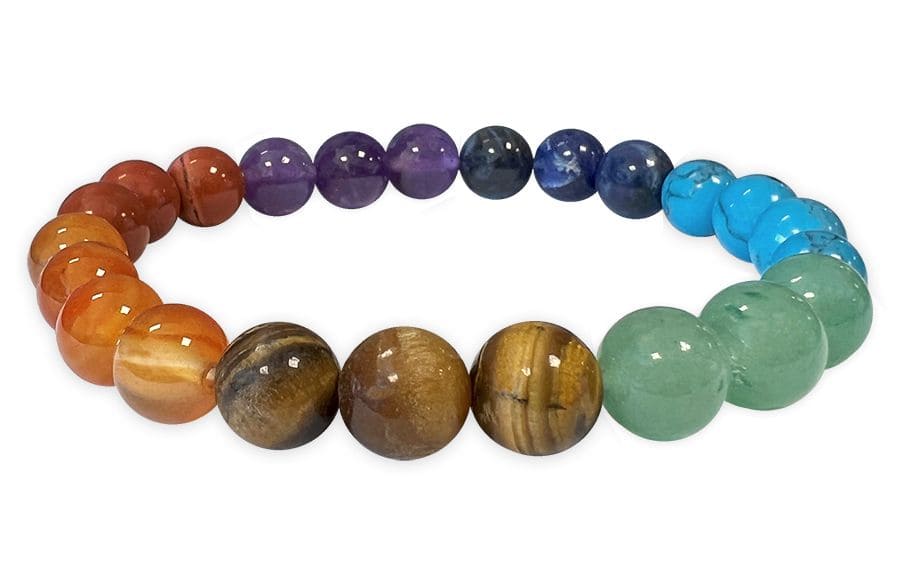 Bracciale 7 chakra perline 8mm