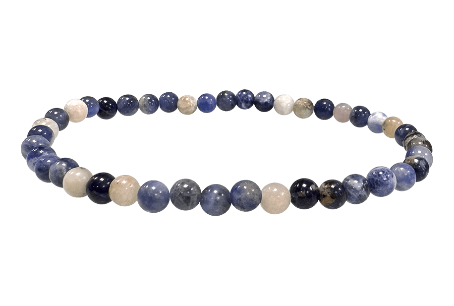 Bracciale in sodalite con perline da 4 mm