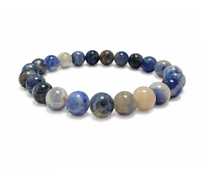 Bracciale in Sodalite AB con Perle da 8mm