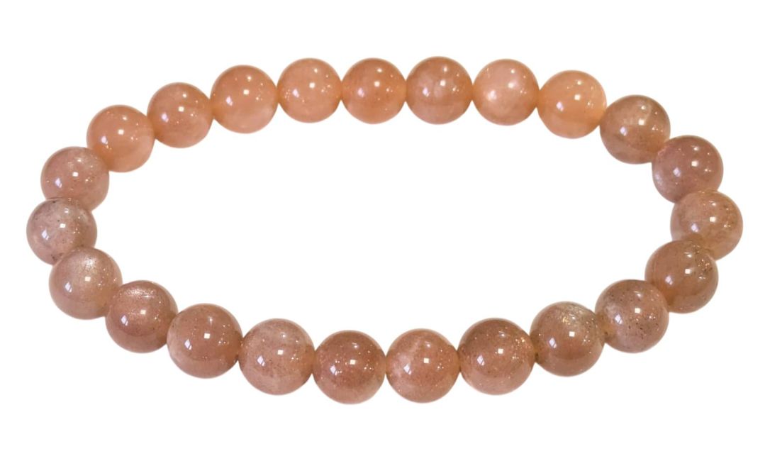 Bracciale in pietra solare A perline da 8-9 mm