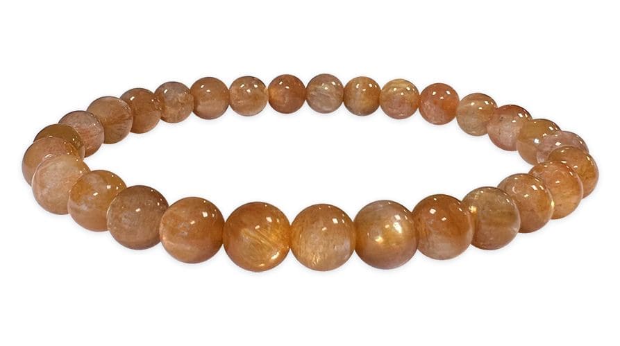 Bracciale in pietra dorata del sole perline AA 6mm
