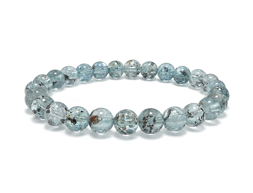 incenso ad Bracciale Topazio Blu AAA perle 6-7mm