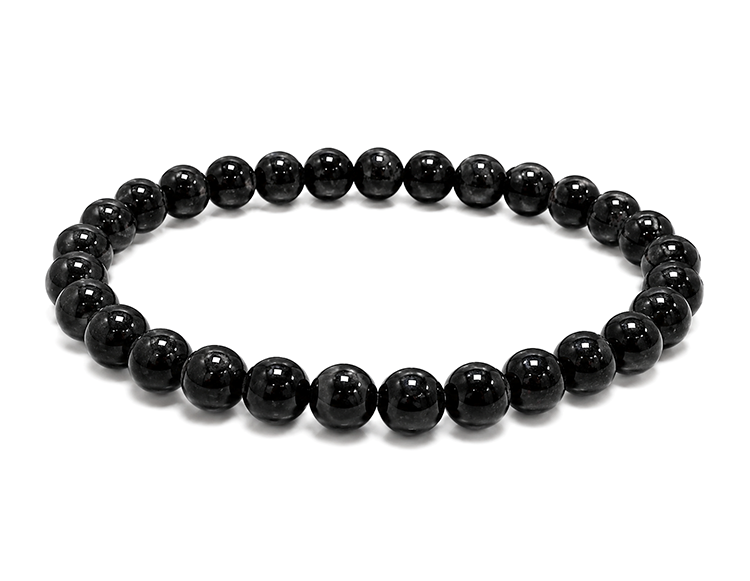 incenso ad Bracciale Tormalina Nera AB perle 7-8mm