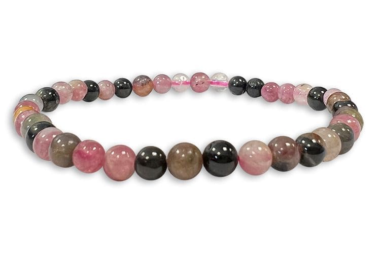 Bracciale in tormalina multicolor perline A da 4 mm