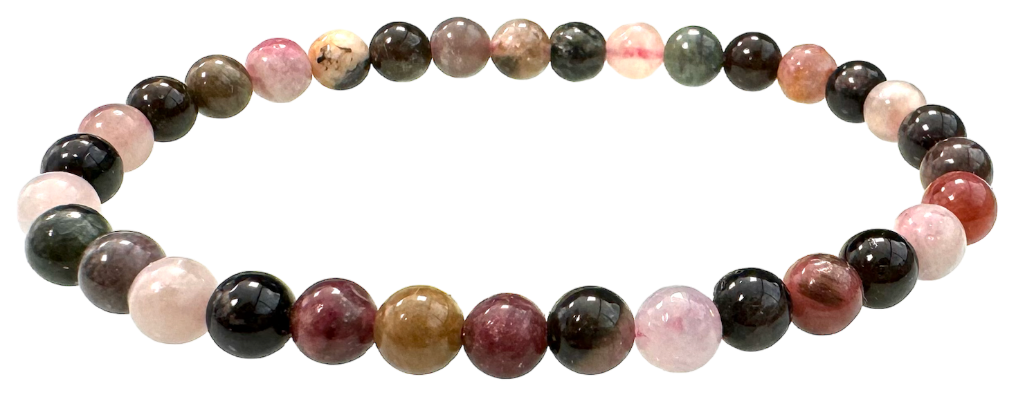 Bracciale in Tormalina multicolore perline A da 5mm