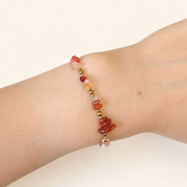 incenso ad Bracciale Energia in Corniola A – Frammenti di Pietra
