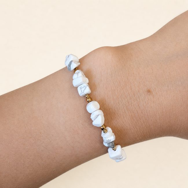 incenso ad Bracciale Energia in Howlite A – Frammenti di Pietra