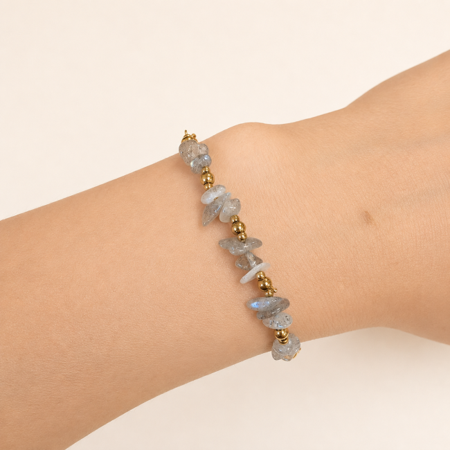 Bracciale Energia in Labradorite A – Frammenti di Pietra