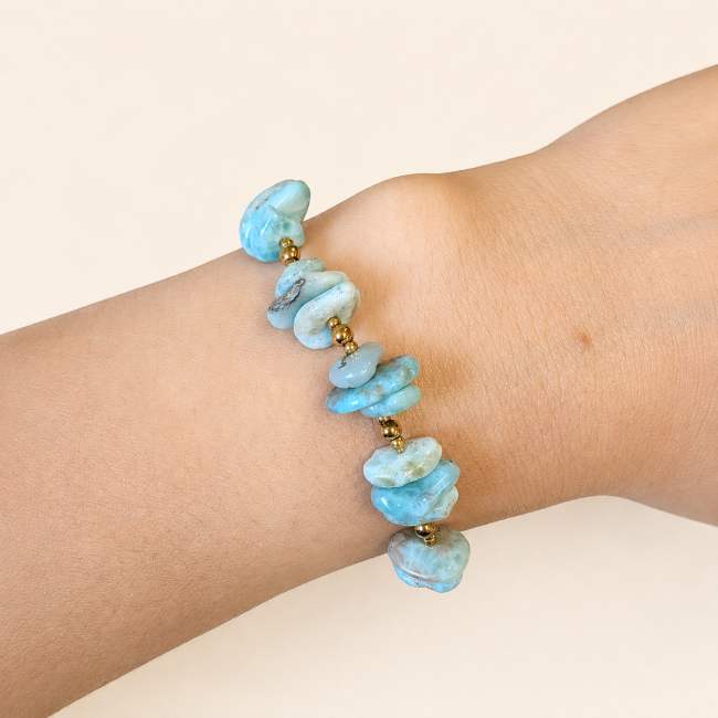 incenso ad Bracciale Energia in Larimar A – Frammenti di Pietra