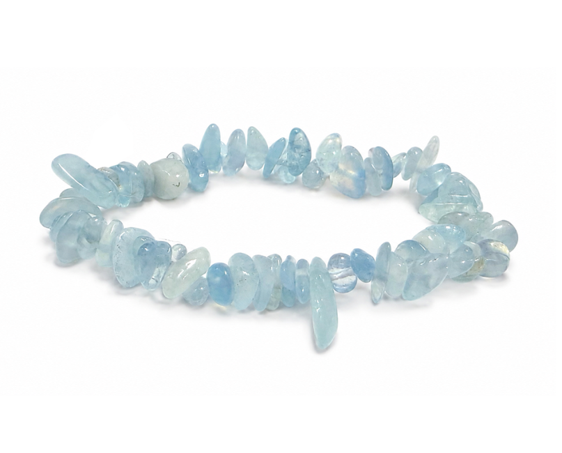 incenso ad Bracciale Chips in Acquamarina A+ 5-8mm