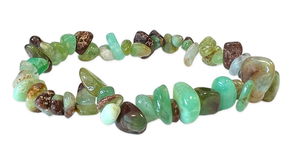 Bracciale con Chrysoprase A chip da 18 cm