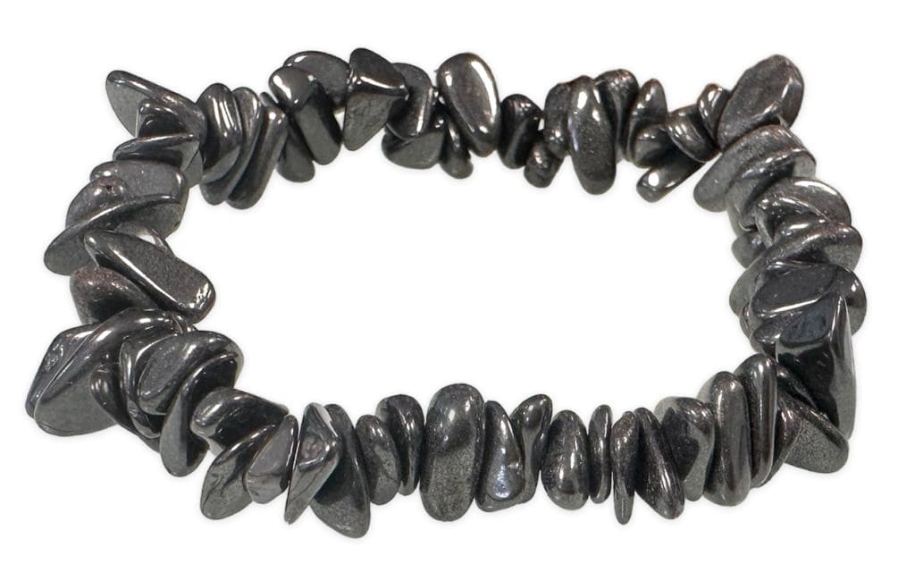 Bracciale con chip di ematite A 18 cm