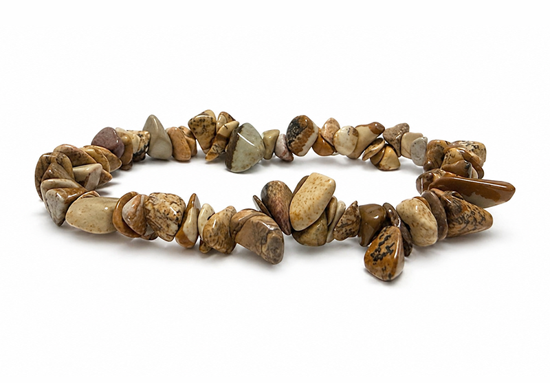 Bracciale Jasper Landscape chips 5-8mm 18cm