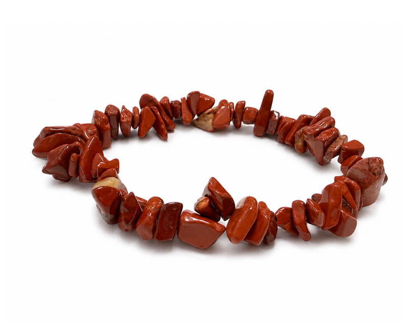 incenso ad Bracciale Chips in Diaspro Rosso AB 5-8mm