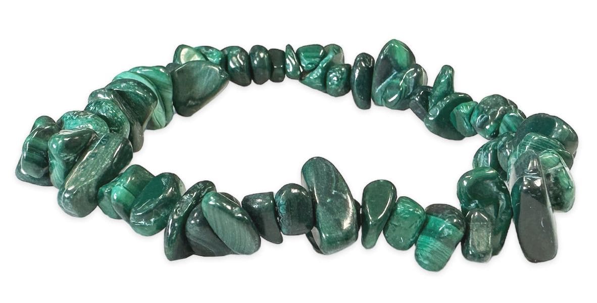 Bracciale Malachite A 5-8mm scaglie 18cm