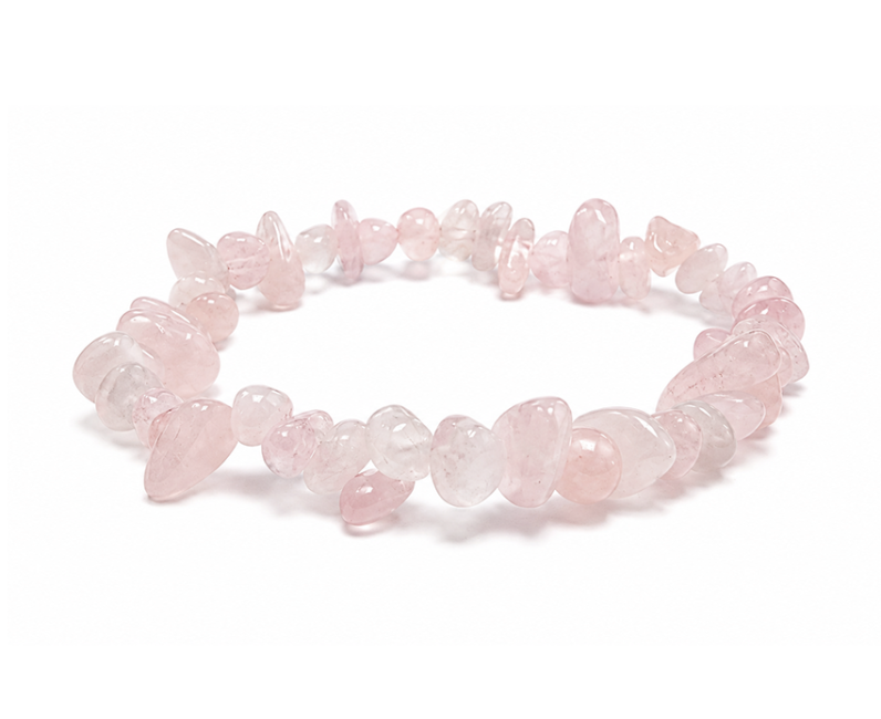 incenso ad Bracciale Chips in Quarzo Rosa AB 5-8mm