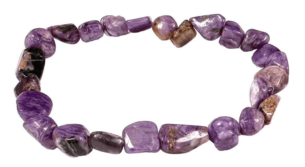 Bracciale in charoite, pietre laminate AA