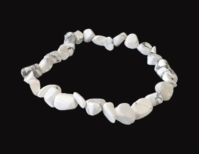 Bracciale di  Howlite A pietre rotolate