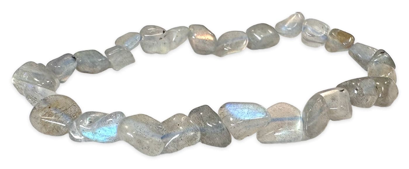 Bracciale in labradorite, pietre AA burattate