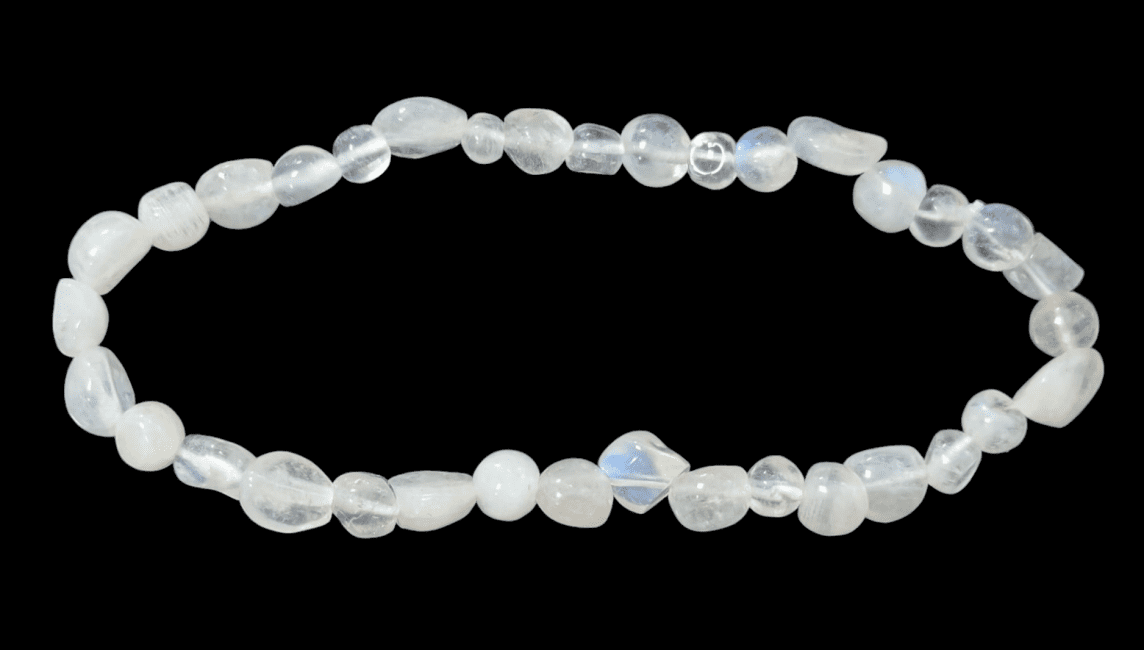 incenso ad Bracciale in pietra di luna bianca Pietre laminate A+