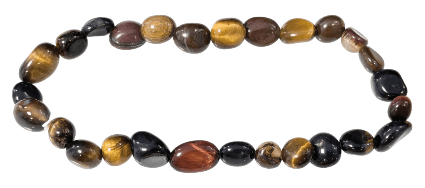incenso ad Bracciale a occhio di tigre A con pietre multi-laminate