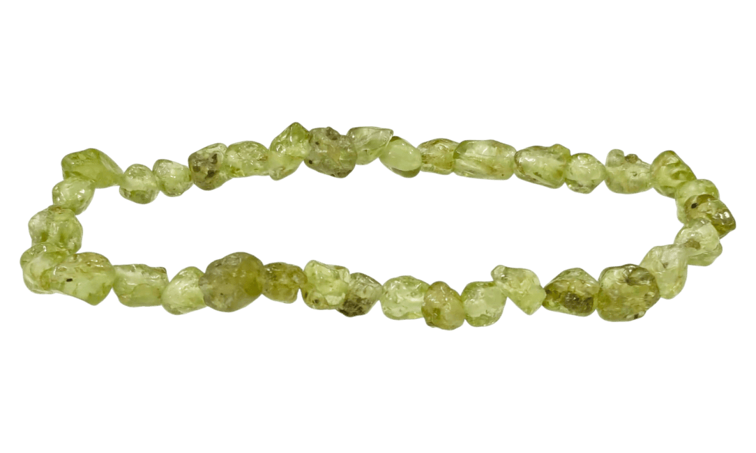 incenso ad Bracciale in pietra martellata con peridoto A