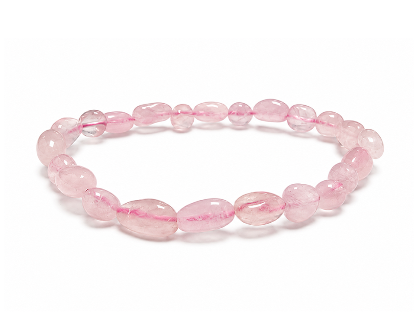 incenso ad Bracciale con Pietre Burattate in Quarzo Rosa A 6-8mm