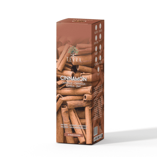 TERRA Incenso alla cannella senza carbone 12gr