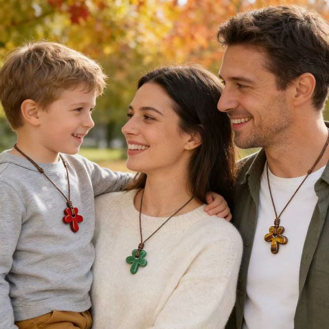 incenso ad Collana con fiore di diaspro rosso|it
