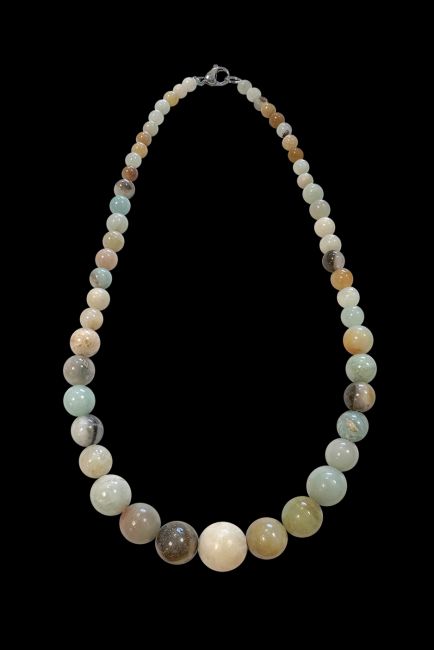 incenso ad Collana a goccia con perline multicolori amazzonite 6-14 mm 45 cm|it