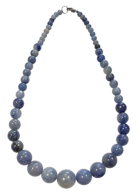 Collana di perle di avventurina blu A 6-14 mm 45 cm