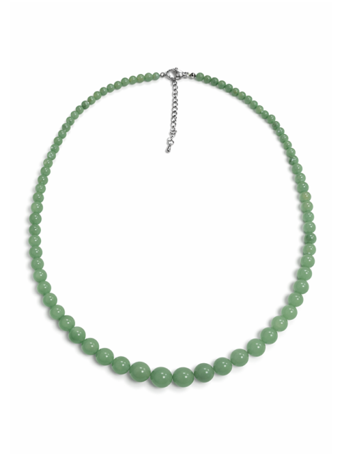 Collana con perle pendenti in avventurina verde da 4-12 mm, 50 cm