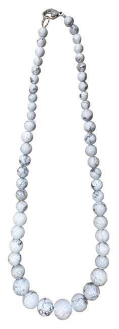 Collana Howlite A Drop Beads 6-14mm 45cm