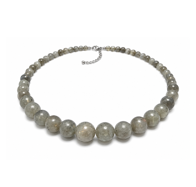 incenso ad Collana Graduata in Labradorite AB Perle 4-12mm 50cm