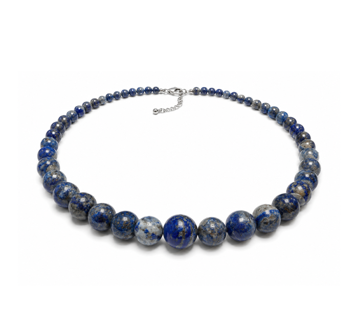incenso ad Collana Graduata in Lapislazzuli AB Perle 4-12mm 50cm