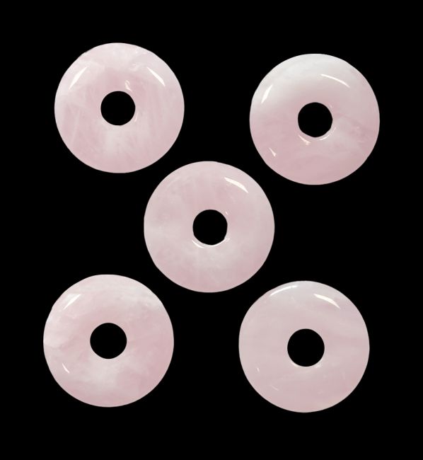 Ciambella Quarzo Rosa 3cm x5