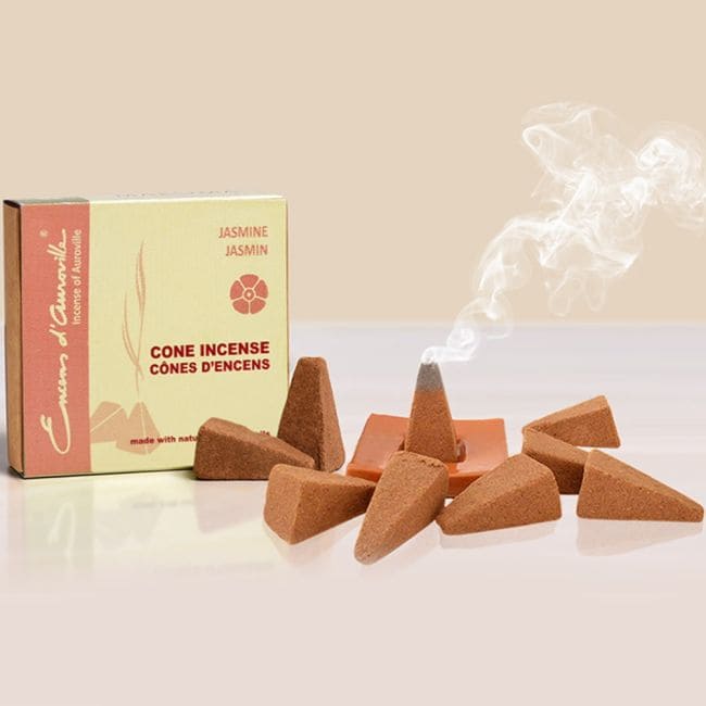 incenso ad Auroville Gelsomino Incenso 5x10 Coni|it