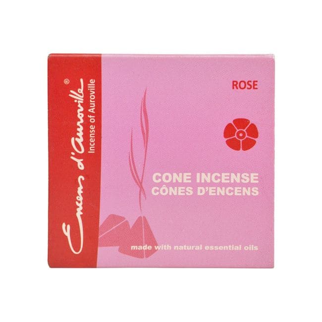 Auroville Rose Incenso 5x10 Coni