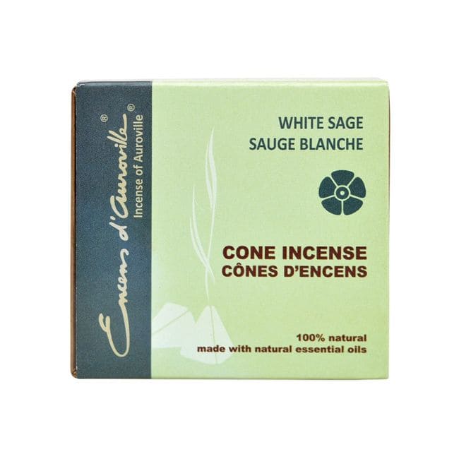 incenso ad Auroville Bianco Salvia Incenso 5x10 Coni