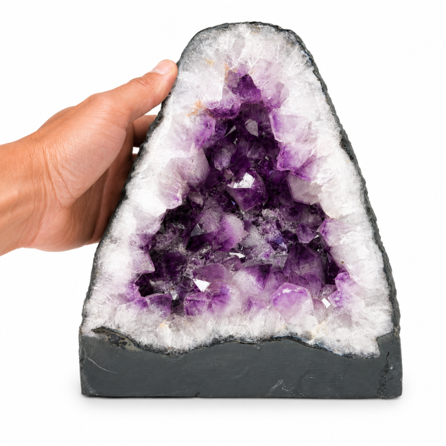 incenso ad Geode di ametista brasiliana A su base, 9,3 kg|it